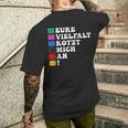 Lustiges Eureielfalt Kotzt Mich An T-Shirt mit Rückendruck Geschenke für Ihn