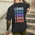 Lustiges Geschenk Name Lona Personalisierteorname T-Shirt mit Rückendruck Geschenke für Ihn