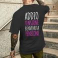 Magliette Donna Divertenti Regalo Pensione Addio Tensione T-shirt da uomo con stampa posteriore Regalos para él