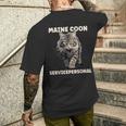 Maine Coon Service Personnel Cat Lovers Cat T-Shirt mit Rückendruck Geschenke für Ihn