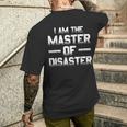 Master Of Disaster Student Plain T-Shirt mit Rückendruck Geschenke für Ihn