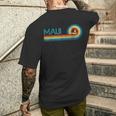 Maui Hawaiiintage Surfer Souvenir Surf T-Shirt mit Rückendruck Geschenke für Ihn