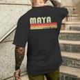 Maya Nome Regalo Personalizzato Retròintage 80S 90S Compleanno T-shirt da uomo con stampa posteriore Regalos para él