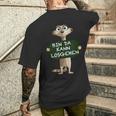 Meerkat Bin Da Kann Losgehen Statement Motif T-Shirt mit Rückendruck Geschenke für Ihn