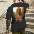 Megan Portrait T-Shirt mit Rückendruck Geschenke für Ihn