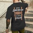 Mei Lederhosn Is In Da Wäsch Leather Trousers T-Shirt mit Rückendruck Geschenke für Ihn