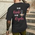 Meine Küche Meine Regelen My Kitchen My Rules T-Shirt mit Rückendruck Geschenke für Ihn