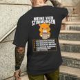 Meineier Stimmungen Cat Sarcasm Slogan T-Shirt mit Rückendruck Geschenke für Ihn