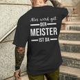 Meister Bestanden Exam T-Shirt mit Rückendruck Geschenke für Ihn