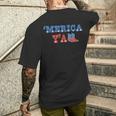 Merica Y'all Retro 4Th Of July Cowboy Cowgirl Western Howdy Men's T-shirt Back Print Gifts for Him