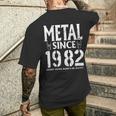 Metallo Compleanno Metallo Dal 1982 Metal Music Fan T-shirt da uomo con stampa posteriore Regalos para él