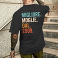 Migliore Moglie Dal 2009 Anni 15 Anniversario Matrimonio T-shirt da uomo con stampa posteriore Regalos para él