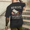 Mir Reichts Ich Geh Wurst Machen Butcher Fleischer T-Shirt mit Rückendruck Geschenke für Ihn