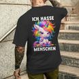 Misantroph Ich Hasse Menschen T-Shirt mit Rückendruck Geschenke für Ihn