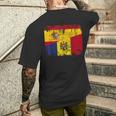 Moldavia España Bandera De La Amistad Moldavia Camiseta Hombre Estampado Espalda Regalos para él