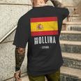 Mollina Spanien Es Flagge Stadt Bandera T-Shirt mit Rückendruck Geschenke für Ihn