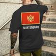 Monte Flag Montenegrinian T-Shirt mit Rückendruck Geschenke für Ihn