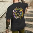 Motif Lion Psychédélique Abstrait Fractal T-shirt imprimé au dos Cadeaux pour lui