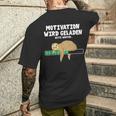 Motivation Wird Geladen Bitte Warten T-Shirt mit Rückendruck Geschenke für Ihn