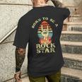 Nacida Para Ser Estrella Del Rock De La Mano Cuernos De La Camiseta Hombre Estampado Espalda Regalos para él