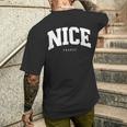 Nizza Francia Souveniracanze In Stile College T-shirt da uomo con stampa posteriore Regalos para él