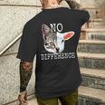 No Difference Proegan Che Dice Gattoegetarianoegano T-shirt da uomo con stampa posteriore Regalos para él