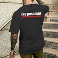 No Pasaran Démocratie Démocratie Droits D'interrogation T-shirt imprimé au dos Cadeaux pour lui