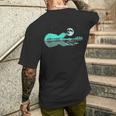 Noche Lago Guitarra Eléctrica Reflejos Amante De La Guitarra Camiseta Hombre Estampado Espalda Regalos para él