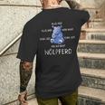 Nölpfer Nörgelndes Nö Saying Hippo Fun Word Game T-Shirt mit Rückendruck Geschenke für Ihn