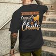 Objectif Deie Caresser Tout Les Chats Chat Humour T-shirt imprimé au dos Cadeaux pour lui