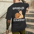 Offizieller Snail Sleep Schlafanzug Snail Late Sleeper T-Shirt mit Rückendruck Geschenke für Ihn