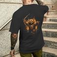 Orso Arciere Arco Freccia Tiro Con L'arco Grizzly T-shirt da uomo con stampa posteriore Regalos para él