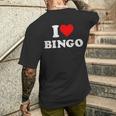 Outfit Da Bingo I Love Bingo T-shirt da uomo con stampa posteriore Regalos para él