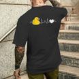Paperella In Gomma Gialla Con Battito Cardiaco T-shirt da uomo con stampa posteriore Regalos para él