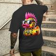 Pato Punk Pato Punk Rockero Divertido Amante De Los Animales Camiseta Hombre Estampado Espalda Regalos para él