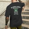 Pineland University Con Graficaintage T-shirt da uomo con stampa posteriore Regalos para él