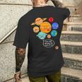 Pluto Planet Cartoon Planets Never Forget Pluto S T-Shirt mit Rückendruck Geschenke für Ihn