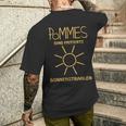 Pommes Pompoms Are Frittierte Sonnenenrahlen T-Shirt mit Rückendruck Geschenke für Ihn