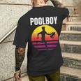 Poolboy Bademeister Lifeguard Swimming Pool Indoor Pool T-Shirt mit Rückendruck Geschenke für Ihn