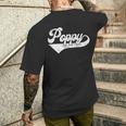 Poppy Vintage Retro Father's Day For Papa Grandpa Men's T-shirt Back Print Gifts for Him