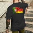 Portugal Deutschland Fusion Football Sport Competition Friends T-Shirt mit Rückendruck Geschenke für Ihn