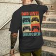 Pregnancy Announcement Dad Level Unlocked Soon To Be Father T-shirt da uomo con stampa posteriore Regalos para él