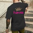 Principessa Con Corona T-shirt da uomo con stampa posteriore Regalos para él