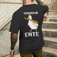 Psychisch Am Ente T-Shirt mit Rückendruck Geschenke für Ihn