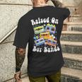 Raised On 90S Boy Bands Cassette Tape Retro T-Shirt mit Rückendruck Geschenke für Ihn