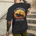 My Therapist Eats Hay I Equestrian Lovers T-shirt da uomo con stampa posteriore Regalos para él