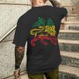 Rastafari Lion Of Judah Reggae T-Shirt mit Rückendruck Geschenke für Ihn