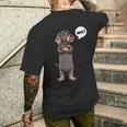 Rauhaardackel Dachshund Dog T-Shirt mit Rückendruck Geschenke für Ihn