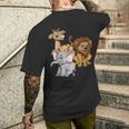 Regalo Bambini Carino Elefante Giraffa Leone Safari Animale T-shirt da uomo con stampa posteriore Regalos para él