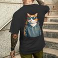 Regalo Coding Gatto Nerd Programmatore Geek Cool T-shirt da uomo con stampa posteriore Regalos para él